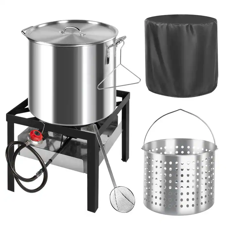 FODINGHILL 60QT Aluminum Outdoor Crawfish & Crab Boiler with Basket ...