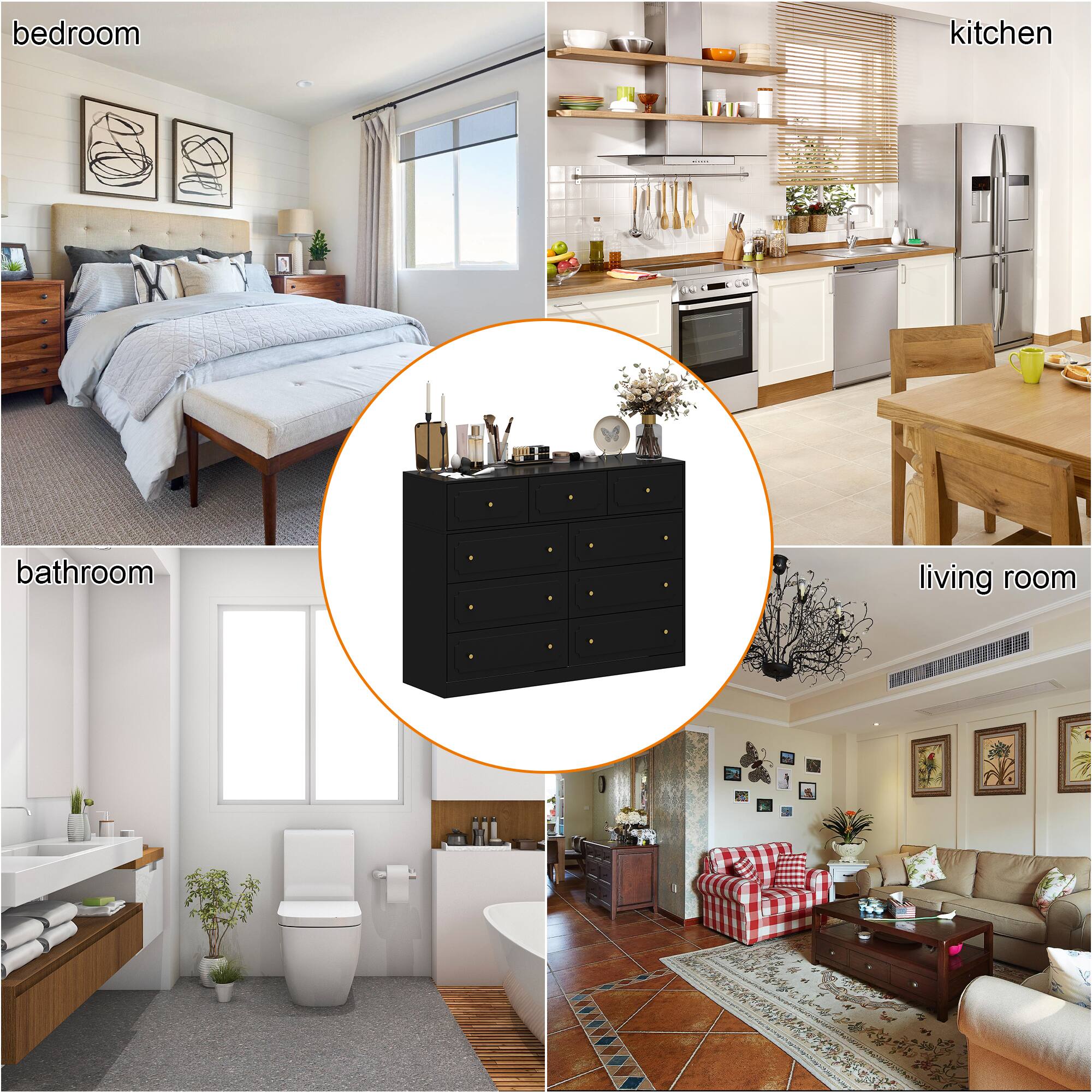 bedroom kitchen bathroom living room