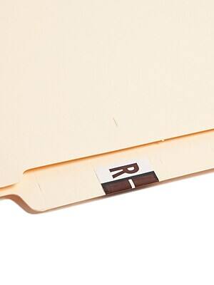 Alt View 1. Smead - BCCR Color Coded Alphabetic Labels, R, Brown, 500/Roll - Brown.