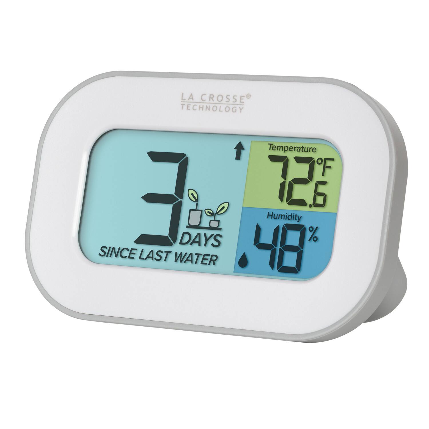 LA CROSSE TECHNOLOGY  
Temperature: 72°F  
Humidity: 48%  
DAYS SINCE LAST WATER: 3