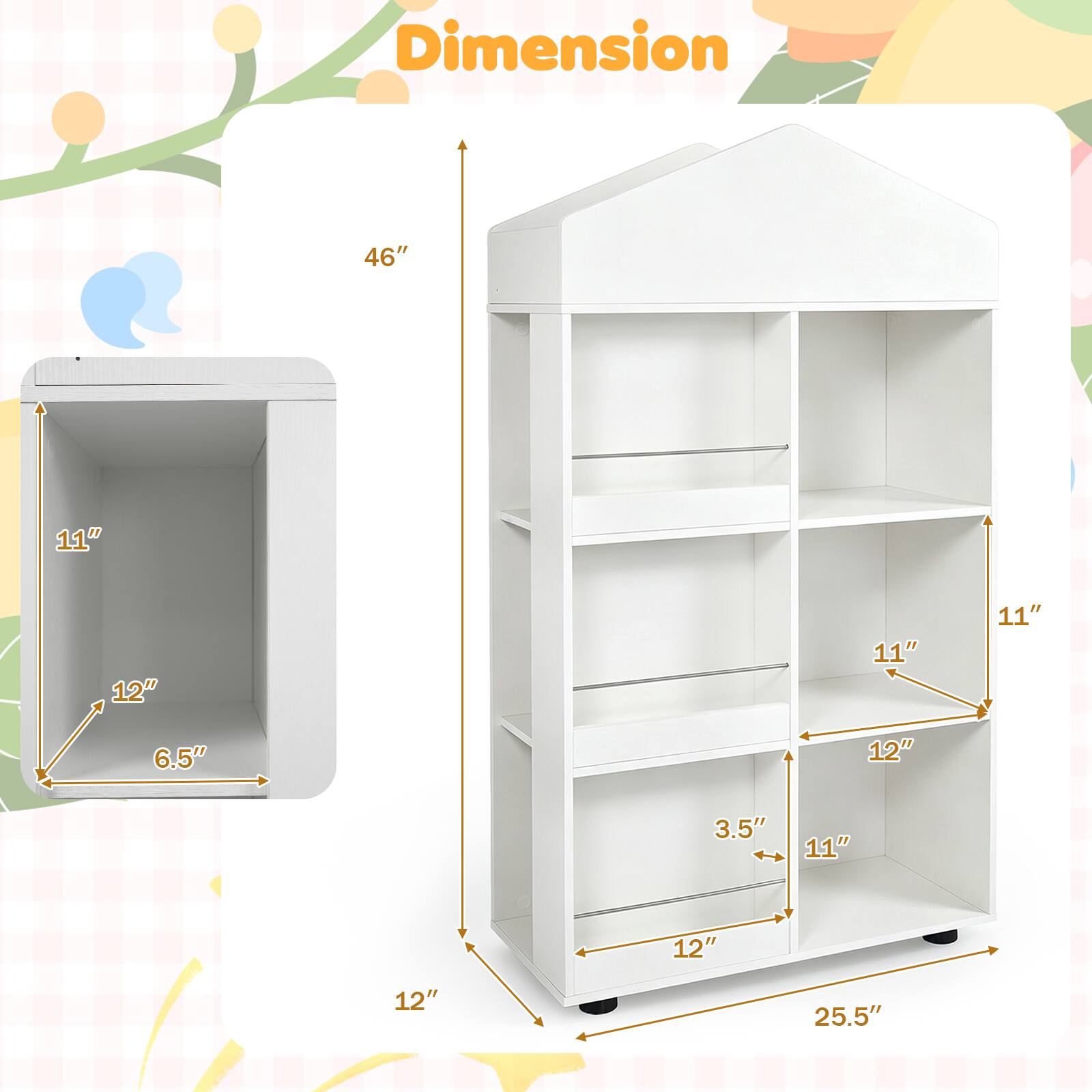 2 Dimension

46"
11"
12"
11"
11"
6.5"
12"
3.5"
11"
12"
12"
25.5"
