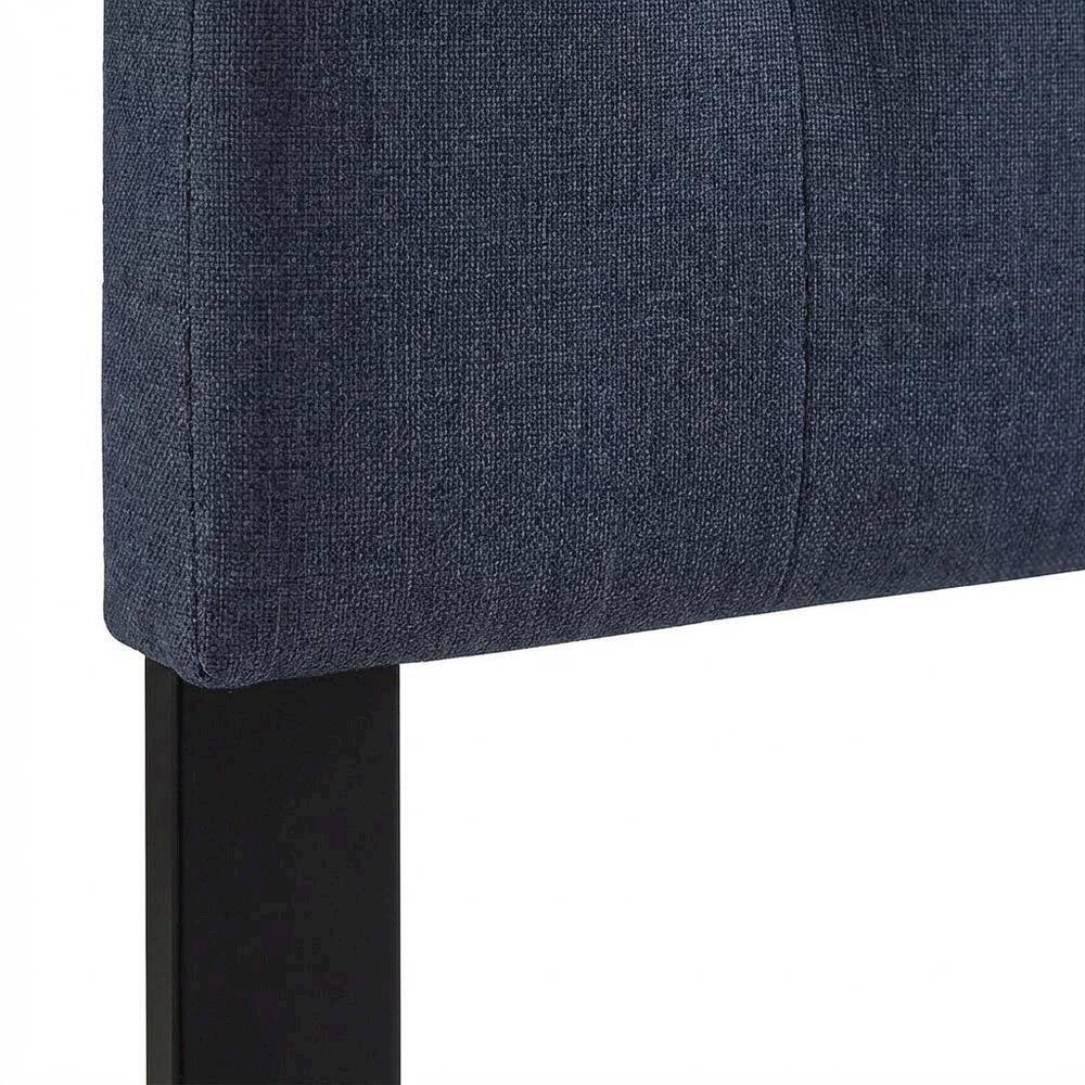 Alt View 1. FurniFact - Upholstered Fabric Queen Headboard in Neutral Tone with Elegant Design - Blue.