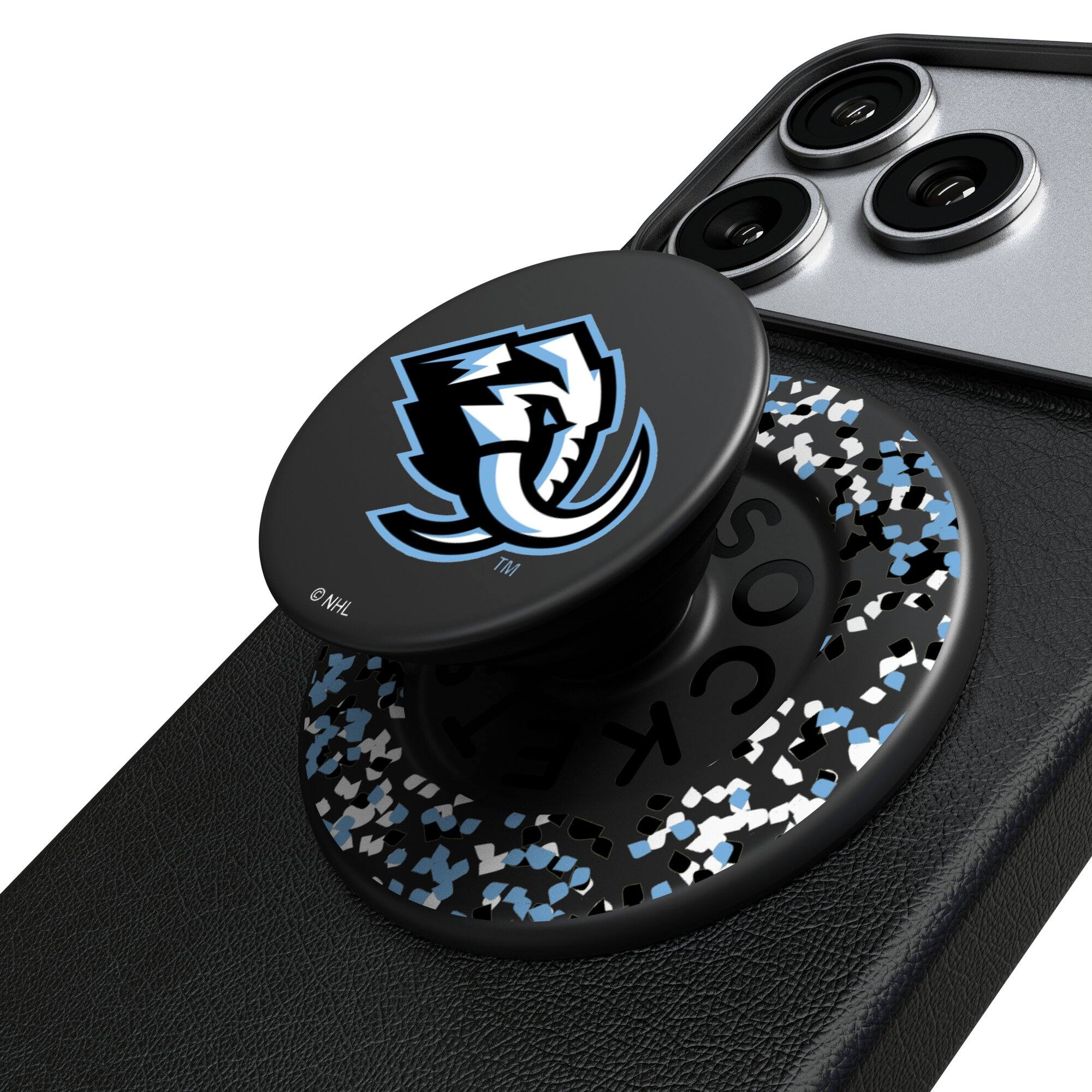 Front. Keyscaper - Utah Mammoth Confetti Magnetic Phone Grip & Stand - No Size - Black.