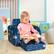 Alt View 1. Costway - Costway 3-in-1 Convertible Kid Sofa Bed Flip-Out Chair Lounger for Toddler - Blue.