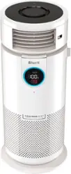 Shark - 3-in-1 Clean Sense Air Purifier, Heater & Fan, HEPA Filter, 500 Sq Ft Coverage - White - Front_Zoom