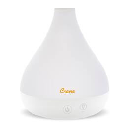 CRANE - 0.35 Gal. 2-in-1 Ultrasonic Cool Mist Humidifer & Aroma Diffuser - White