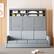 Left. Tiramisubest - Queen Size Gray Murphy Bed Wall Bed with Sofa, MDF + LVL, Space-Saving & Multifunctional - Gray.