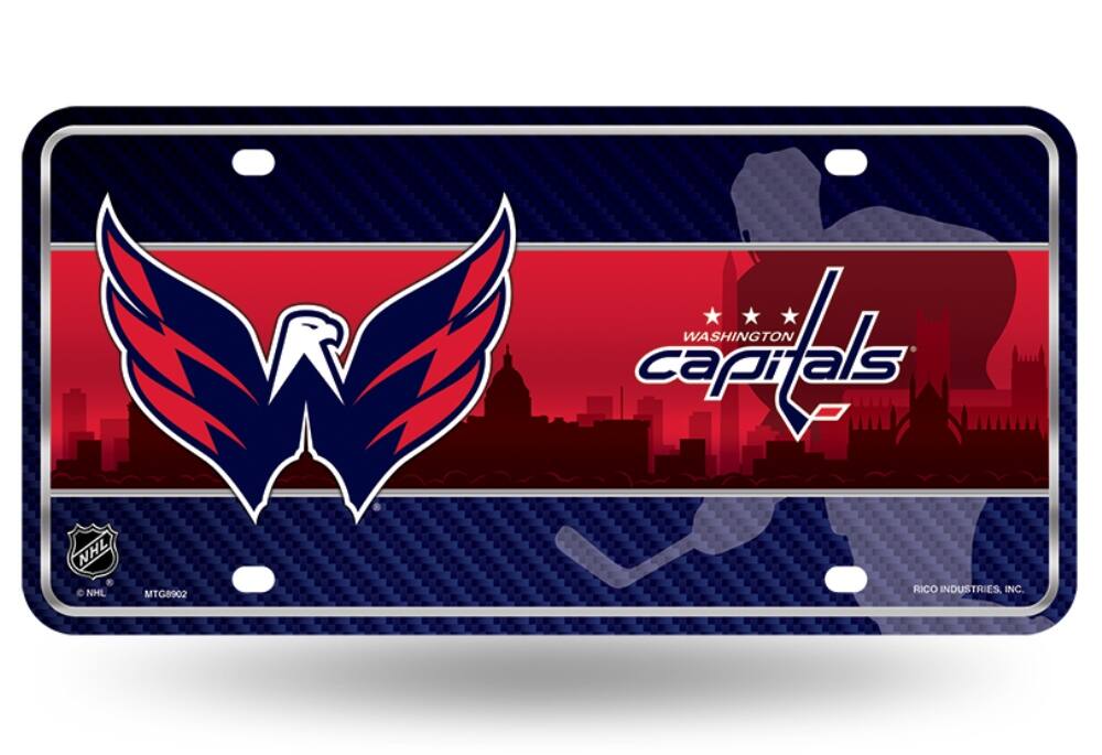 Washington Capitals Standard 12x6 Metal License Plate Auto Tag