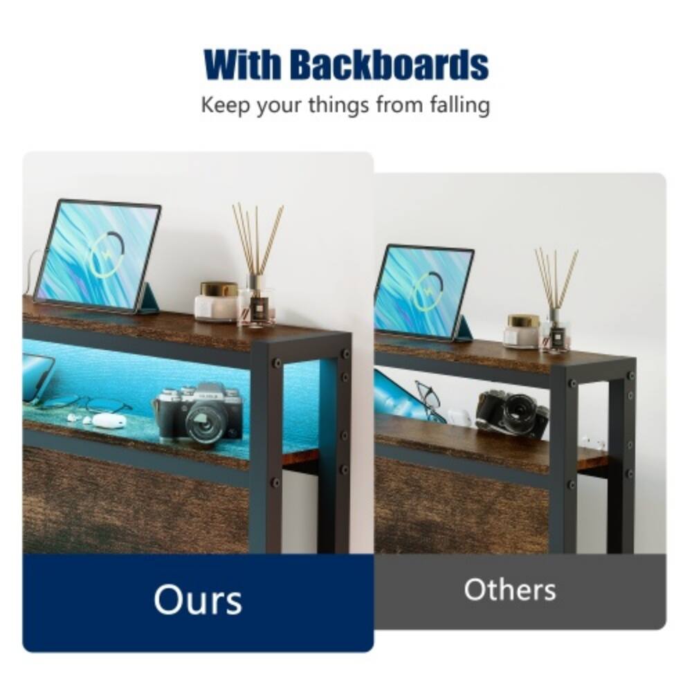 With Backboards  
Keep your things from falling  

Ours  
Others