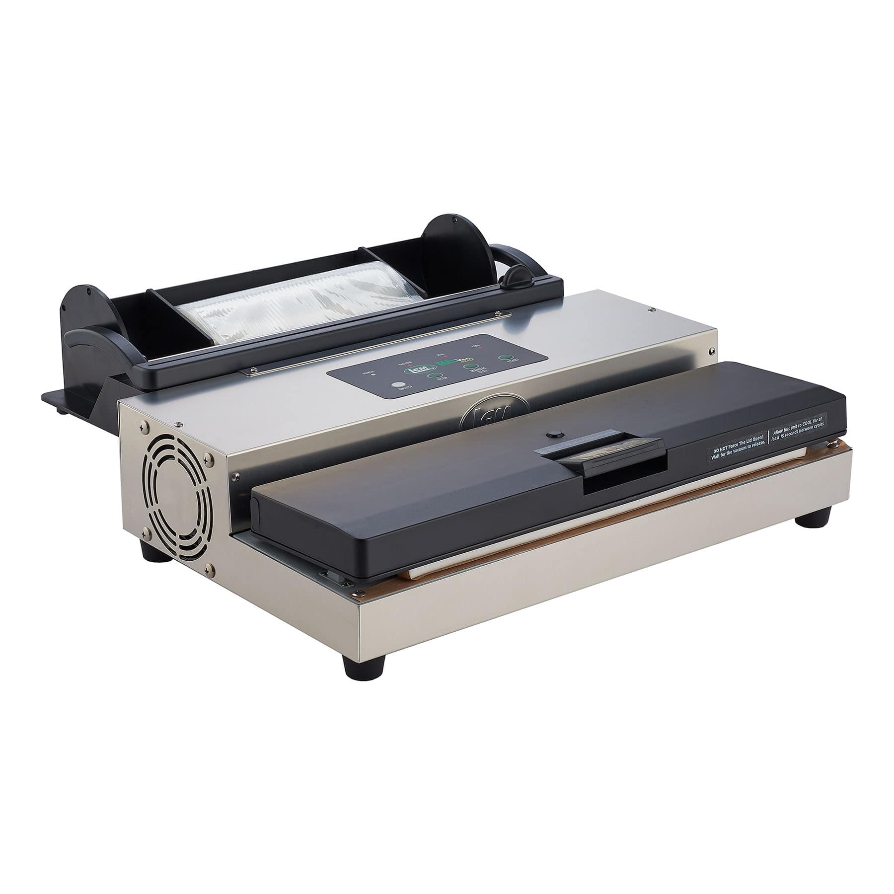 Front. LEM Product - MaxVac 500 Vacuum Sealer - Stainless.