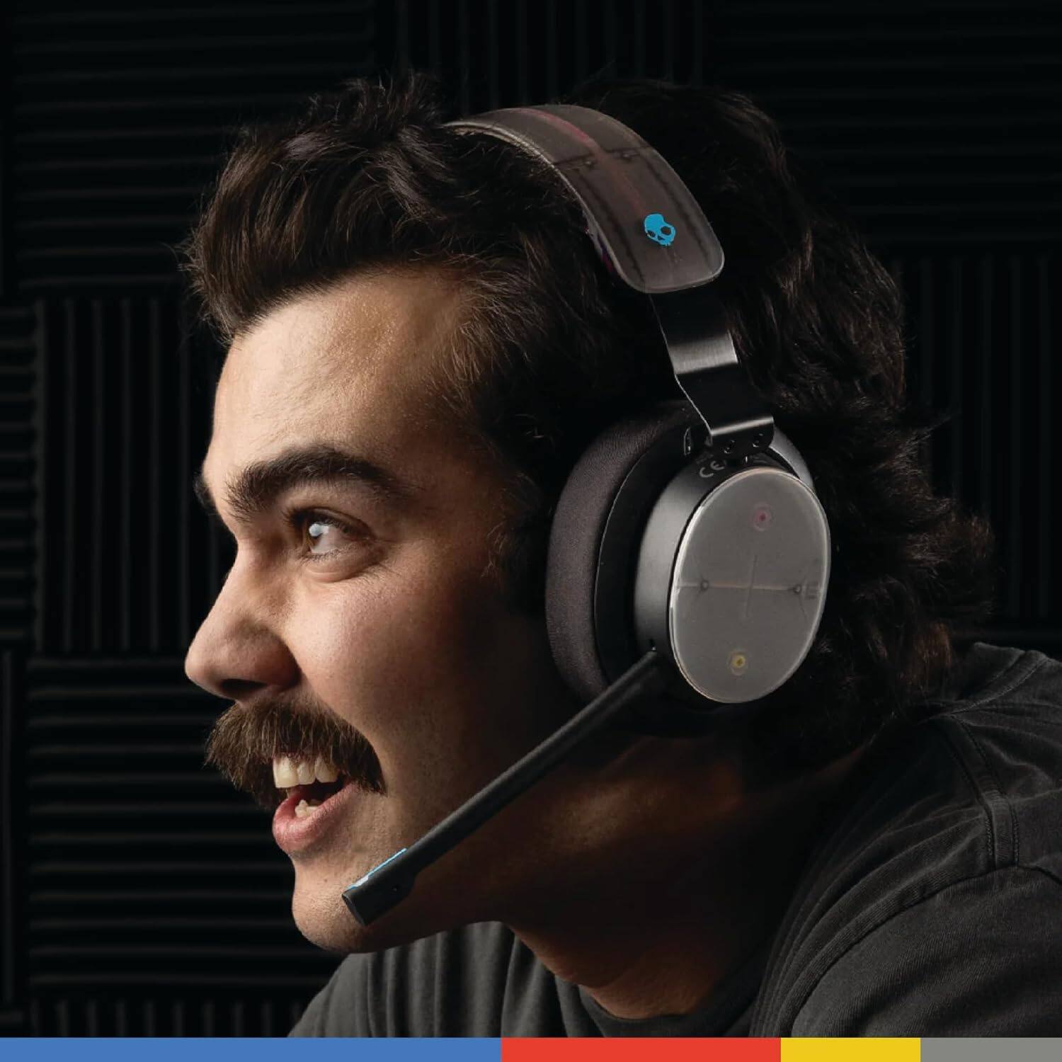 Alt View 1. Skullcandy - PLYR wireless gaming headset with 24hr battery, AI mic, and cross-platform support for Xbox, PlayStation, and PC. - Black Digi-Hype.