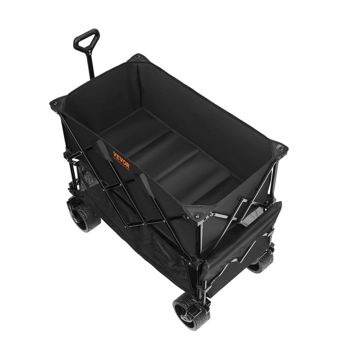 Back. Loheer - Loheer Double Decker Folding Wagon, All Terrain Wagon Cart with Large Storage for Camping and Garden Use.