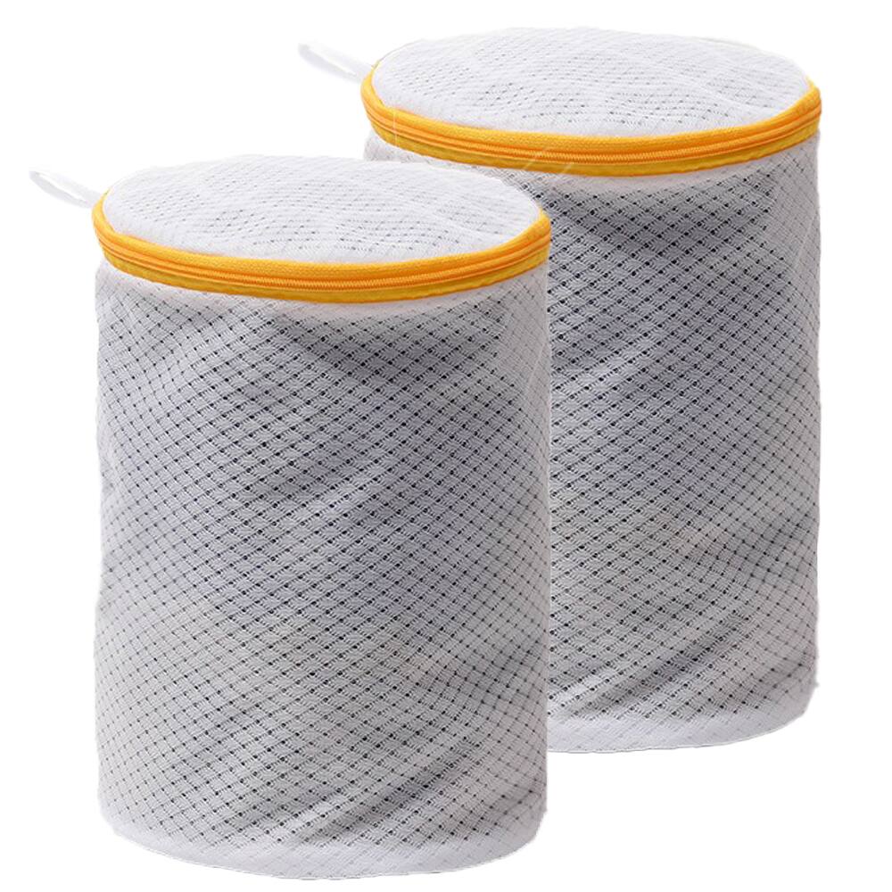 Front. Garnen - 2 Pack Shoe Washing Bag, Reusable Sneaker Shoe Laundry Bags for Washer Dryer Machine, Durable Mesh Washing Bag - White.