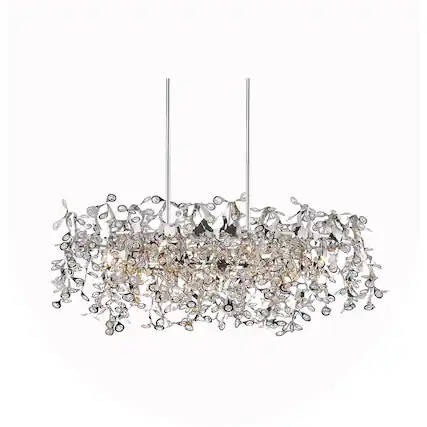 Front. CWI Lighting - Flurry 7 Light Down Chandelier With Chrome Finish - Chrome.