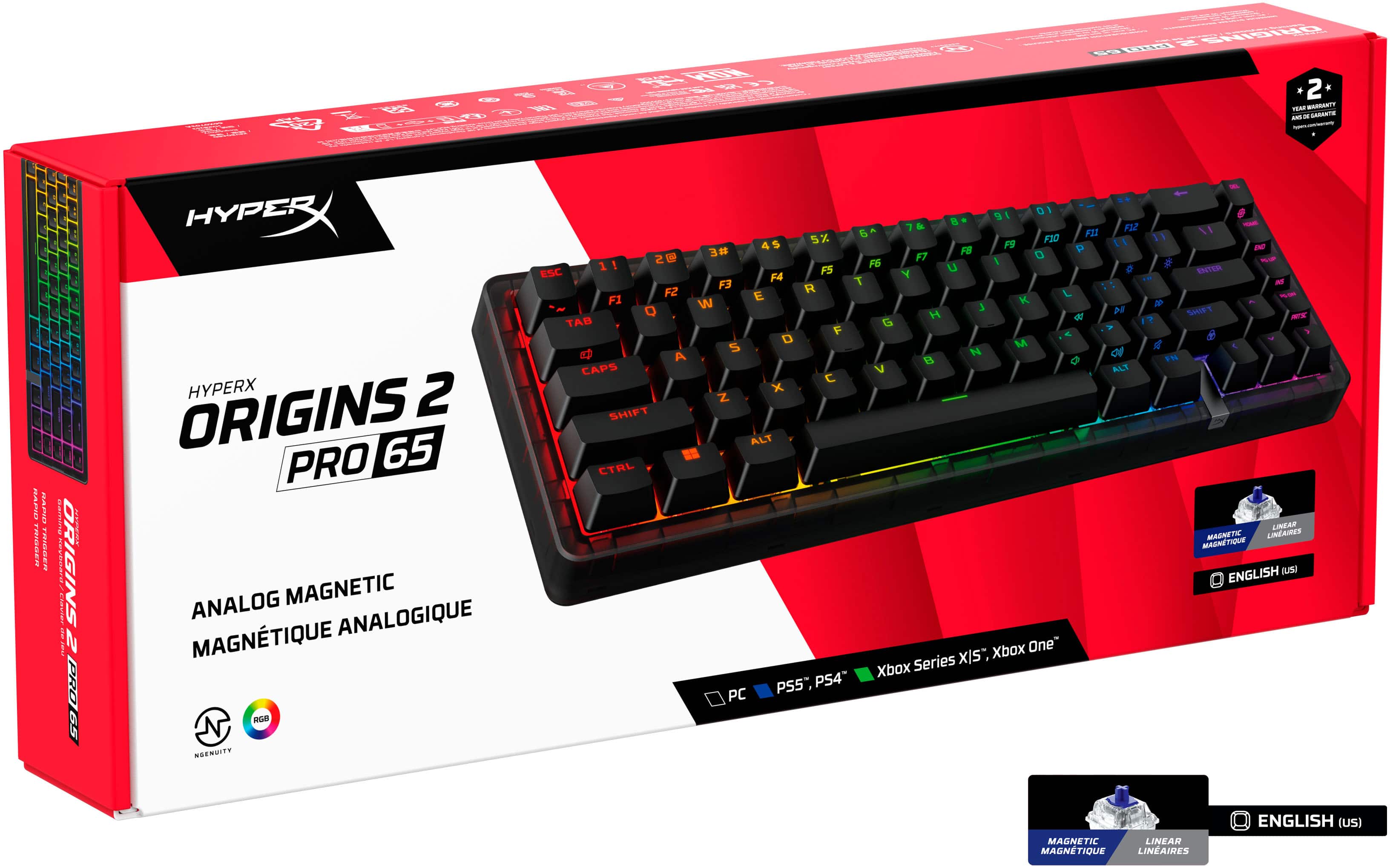 HyperX Origins 2 Pro 65% Wired Magnetic Linear Switch Gaming