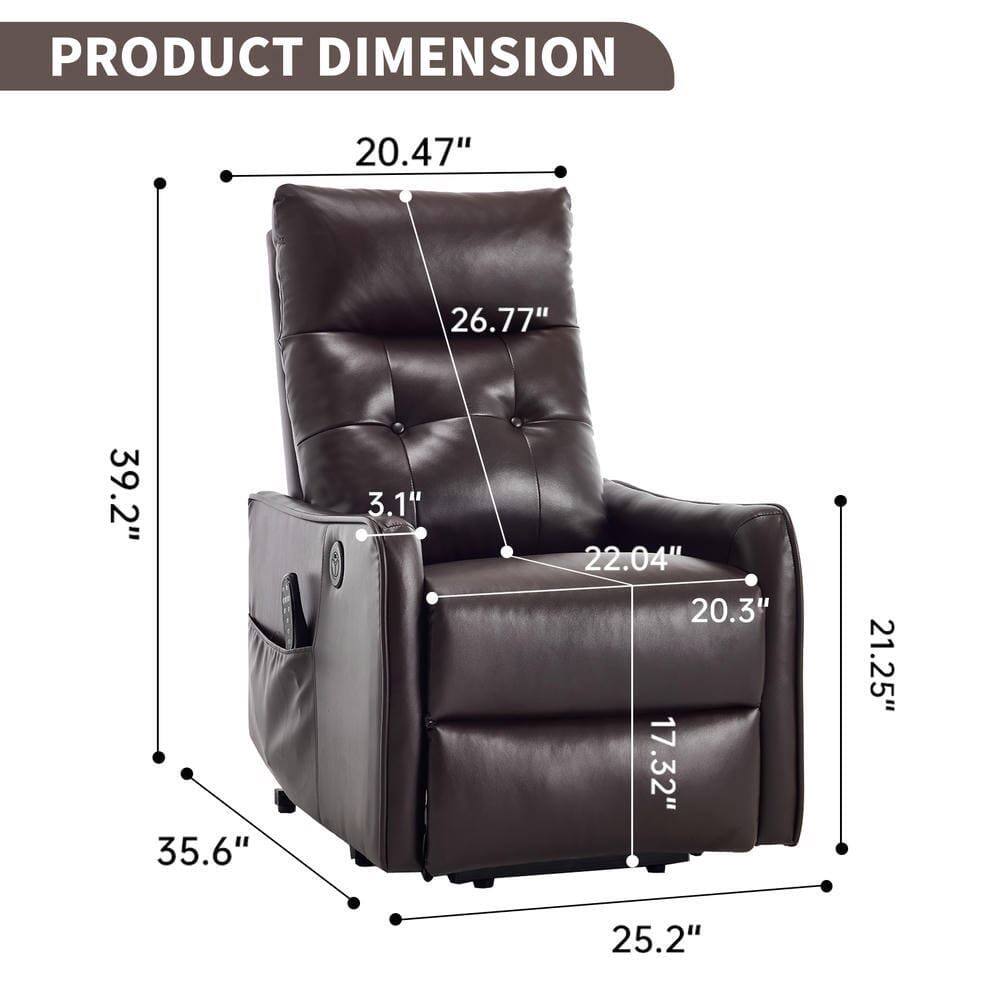 PRODUCT DIMENSION

- Width: 20.47"
- Depth: 35.6"
- Height: 39.2"
- Seat Height: 3.1"
- Seat Depth: 22.04"
- Arm Height: 26.77"
- Arm Width: 20.3"
- Back Height: 21.25"
- Seat Width: 17.32"
- Overall Height: 25.2"