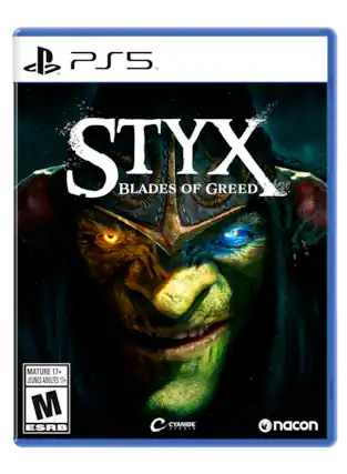 PS5
STYX: BLADES OF GREED
MATURE 17+
JEUNES ADULTES 17+
M ESRB
CYANIDE
NAON - M (Mature 17+)