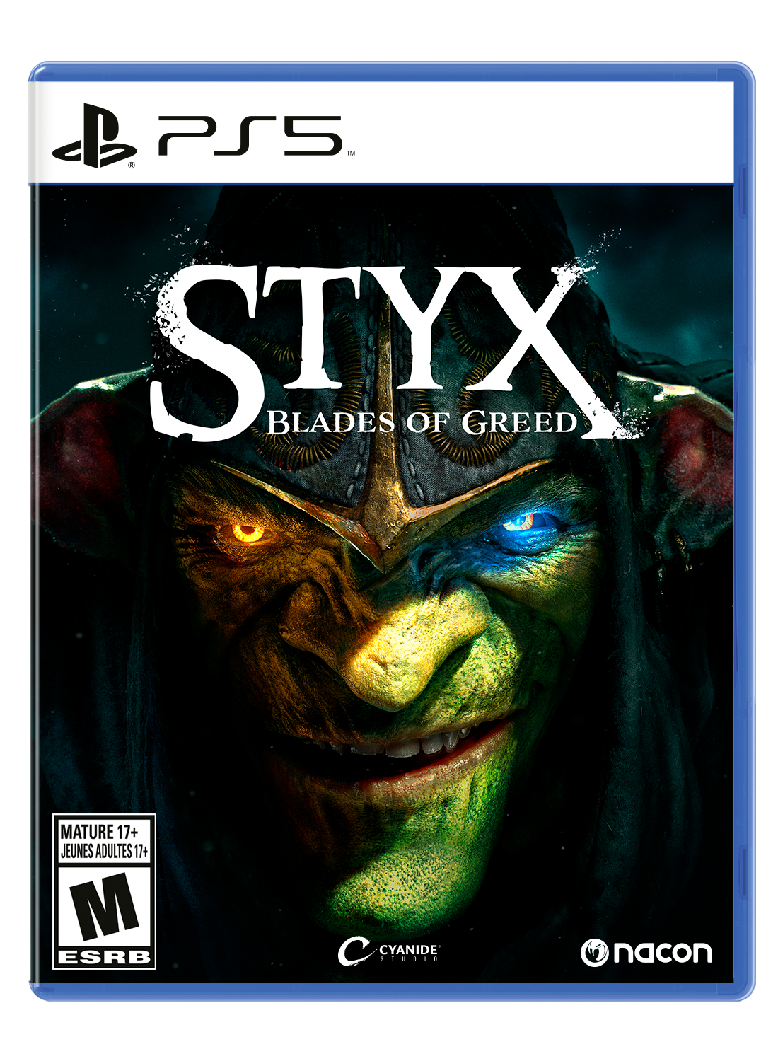 PS5  
STYX: BLADES OF GREED  
MATURE 17+  
JEUNES ADULTES 17+  
M ESRB  
CYANIDE  
NAON