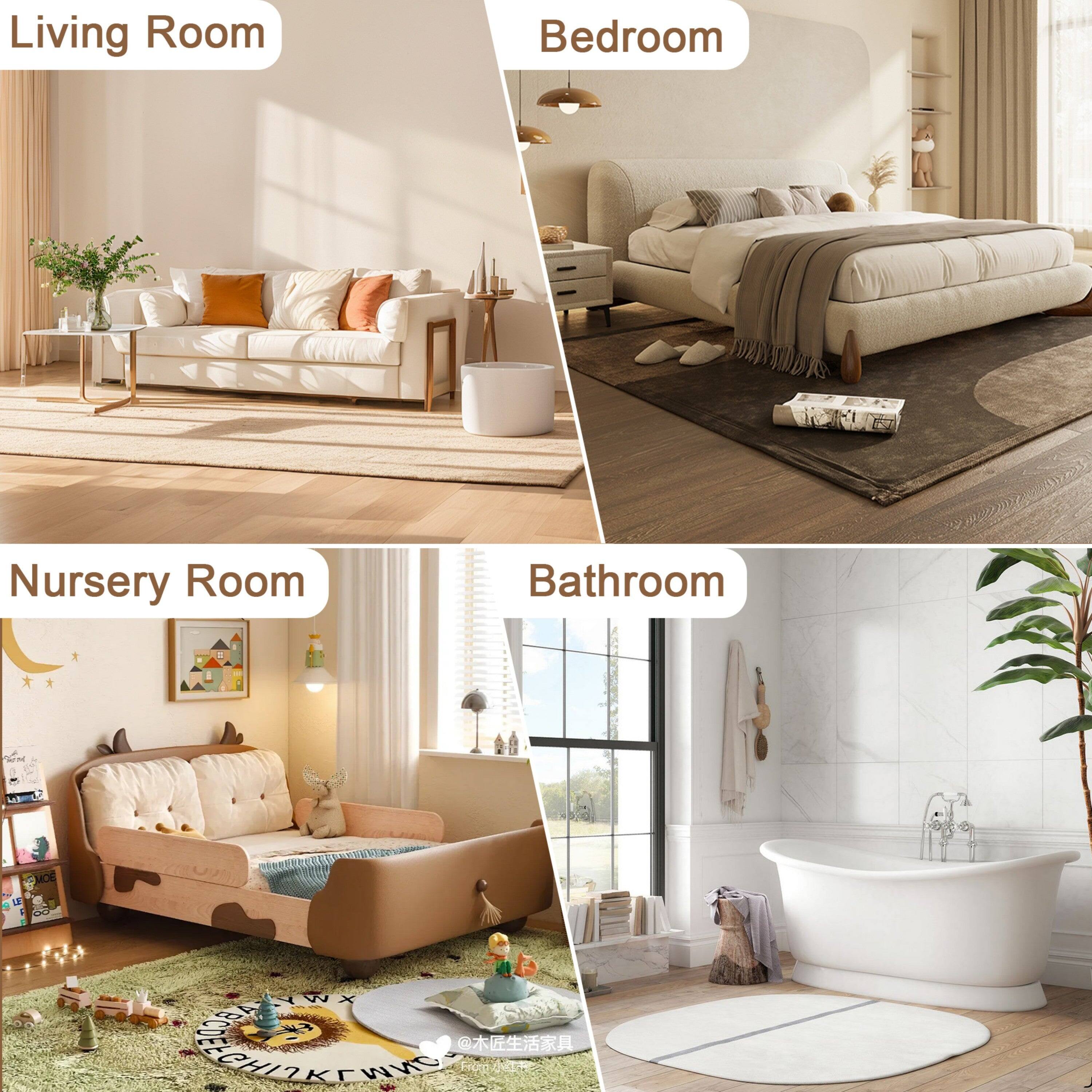 Living Room  
Bedroom  
Nursery Room  
Bathroom