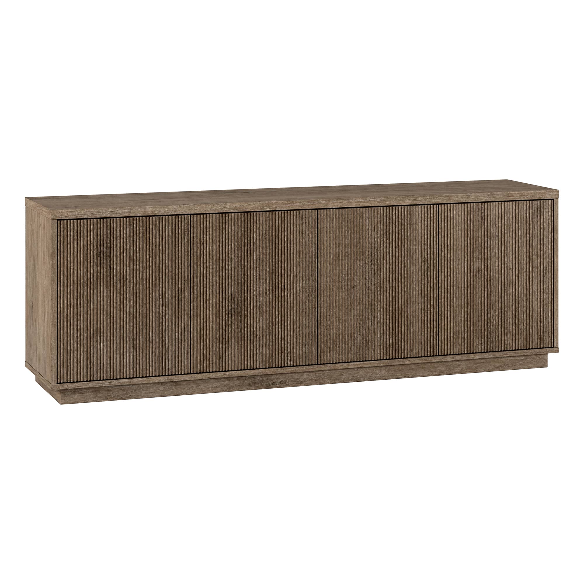 Photos - Mount/Stand Hanson Hudson&Canal -  Rectangular Fluted TV Stand for TV's up to 75" - Antiqued Gray Oak 