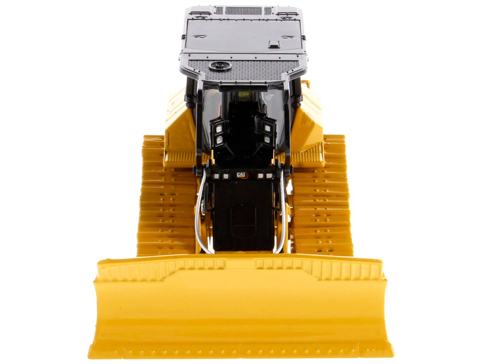 Back. Diecast Masters - CAT Caterpillar D5 LGP Track Type Tractor Fire Dozer Yellow with Operator "High Line" Series 1/50 Diecast - Yellow .
