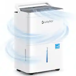 Waykar - 30-Pint Energy Star Quiet Dehumidifier with Power-Off Delay Protection for Bedroom and Basement up to 2000 sq. ft - White