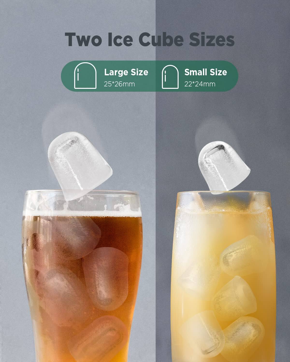 Two Ice Cube Sizes

Large Size  
25*26mm

Small Size  
22*24mm