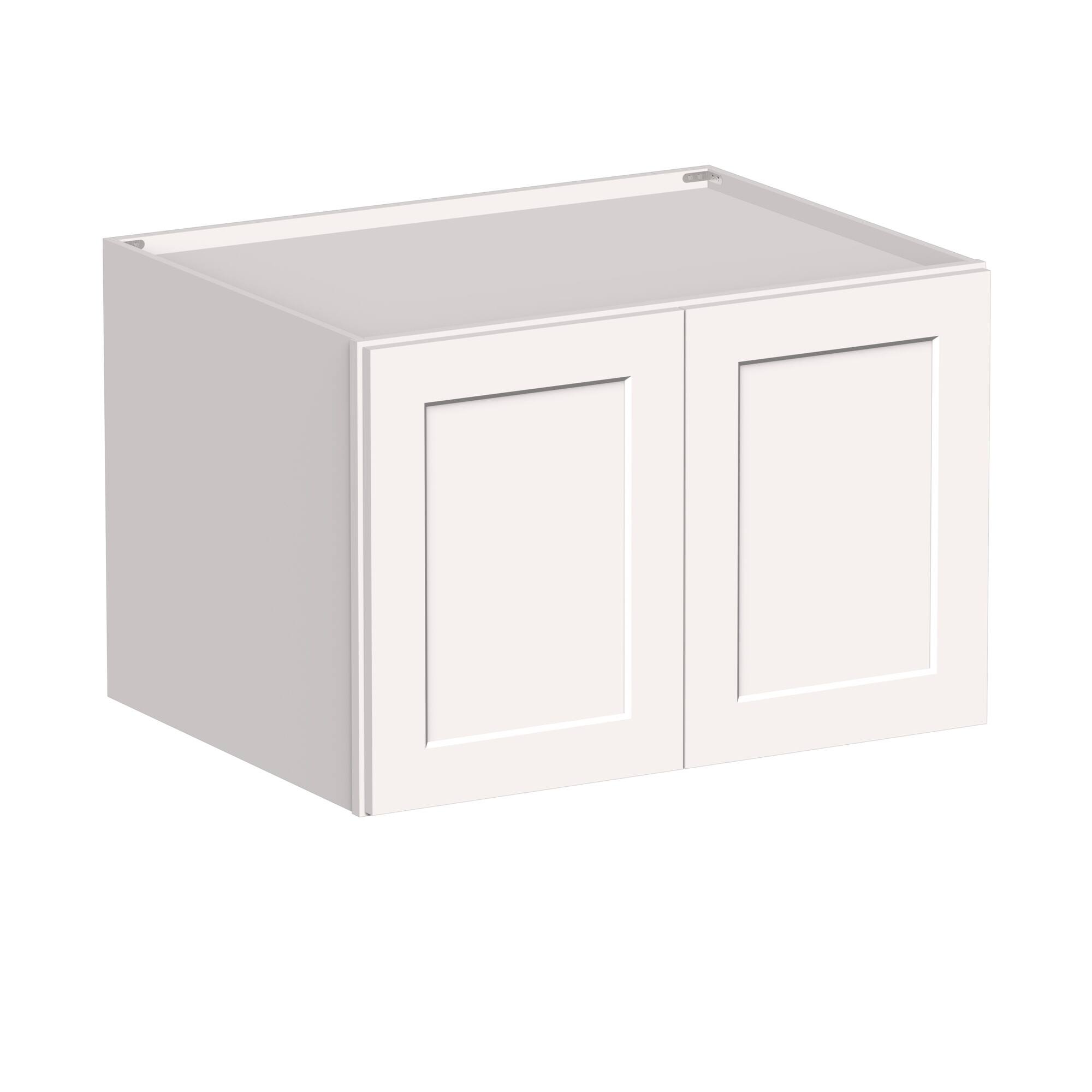 Front. Boyel Living - 36-in W x 24-in H x 27-in D Shaker RTA Kitchen Deep Wall Cabinet with Soft-Close - White Shaker.