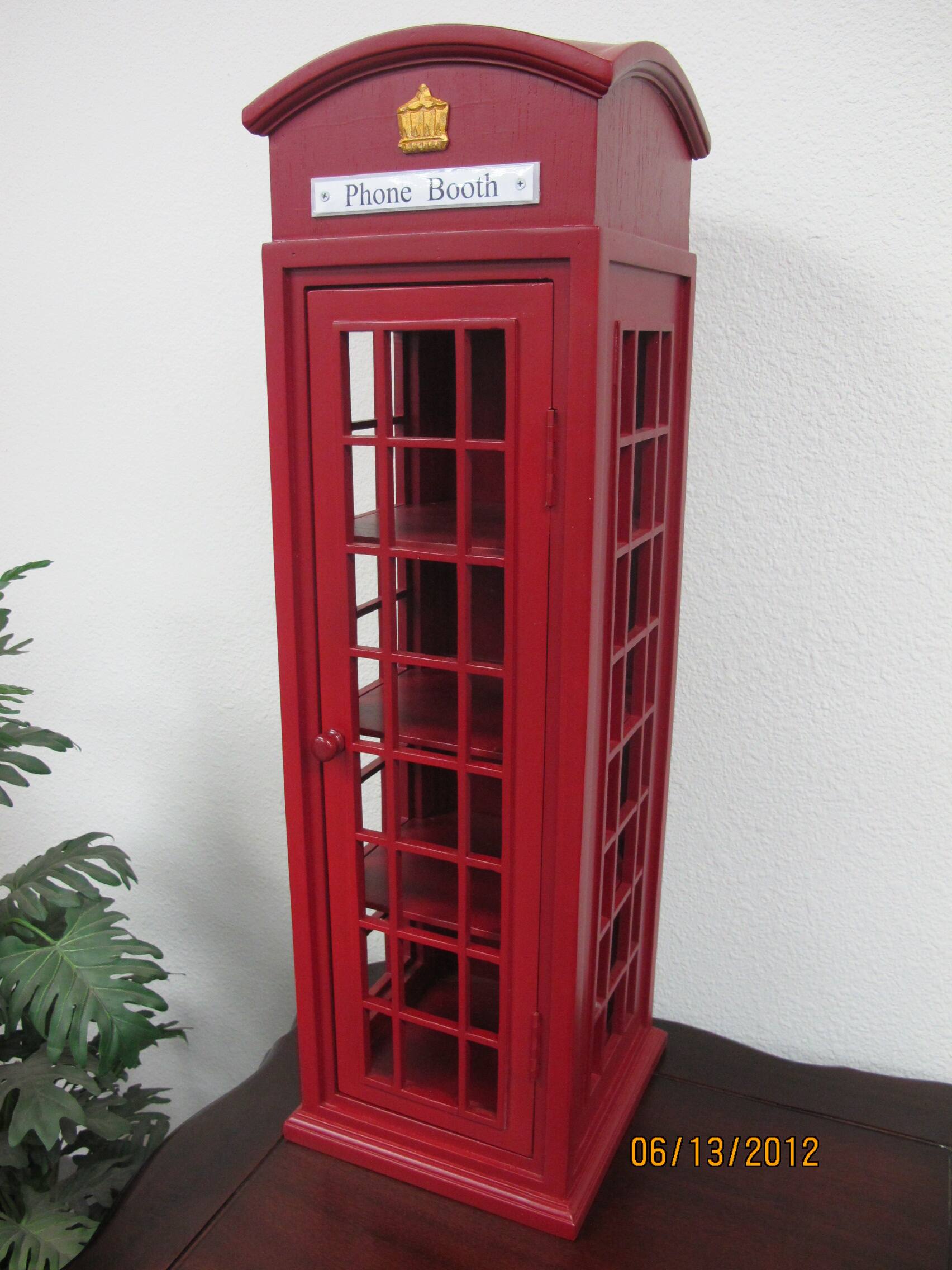 Dart - Mahogany London Mini Telephone Display Case - Natural