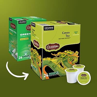 KEURIG  
CELESTIAL  
Green Tea  
Fair Trade Certified  
24 Count  
Celestial Green Tea