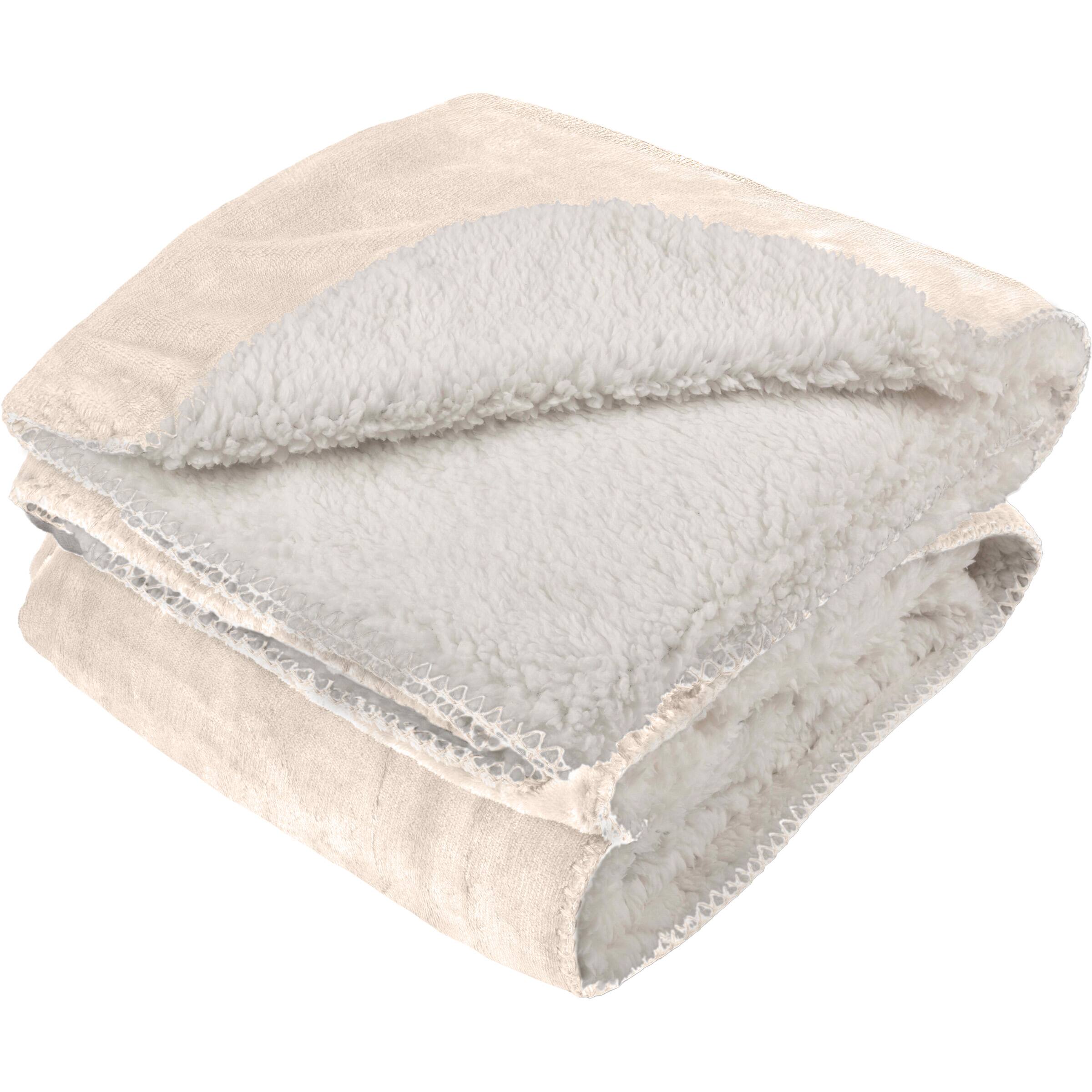 Front. PetMaker - 80x100 Water-Resistant Dog Blanket - Cream.