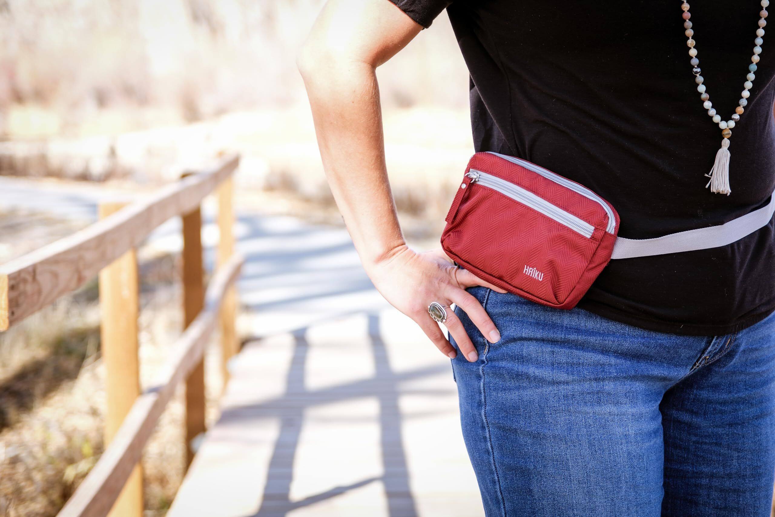 Alt View 1. Haiku - Haiku Hopper waistpack or crossbody sling - Rosewood.