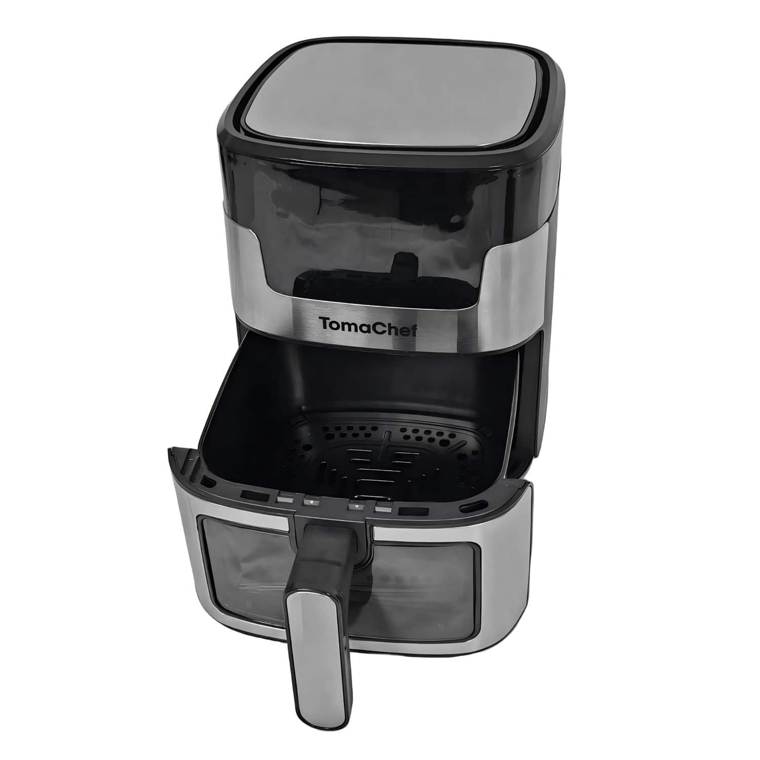 TomaChef - 5.3-Qt. 10-in-1 Smart Air Fryer with Visible Window - Black/Silver