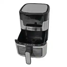 TomaChef - 5.3-Qt. 10-in-1 Smart Air Fryer with Visible Window - Black/Silver