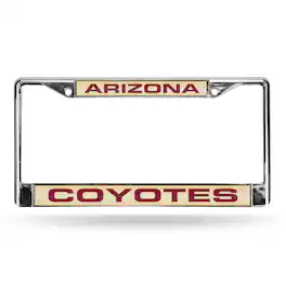 Rico Industries - Arizona Coyotes NHL Chrome Metal Laser Cut License Plate Frame - Multi