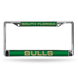 Rico Industries - South Florida Bulls Chrome Metal Laser Cut License Plate Frame - Multi