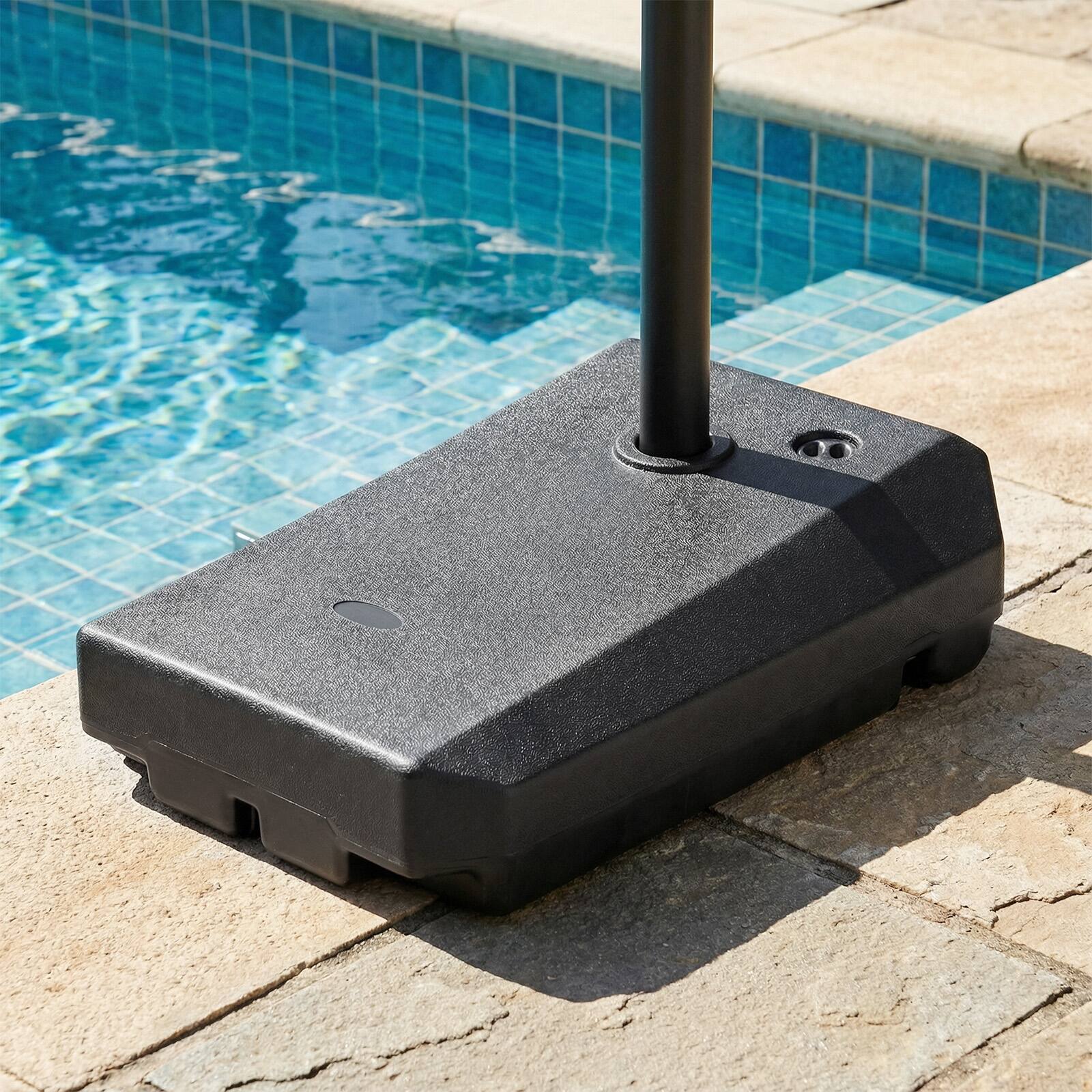 Alt View 1. Gymax - Gymax Cantilever Umbrella Base w/Wheels & Cross Base for 10 FT Offset Hanging Umbrella - Black.