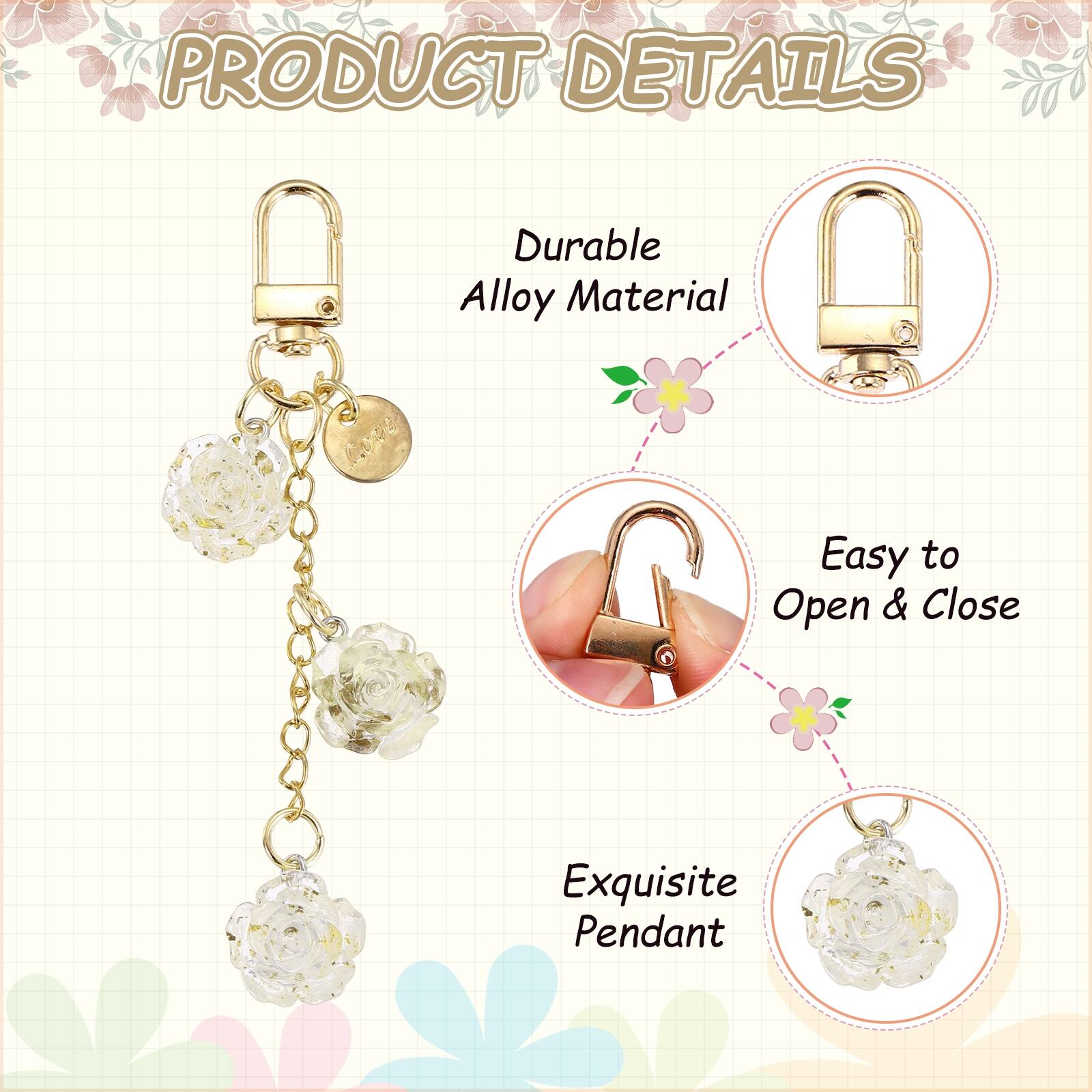 PRODUCT DETAILS

- Durable Alloy Material
- Easy to Open & Close
- Exquisite Pendant