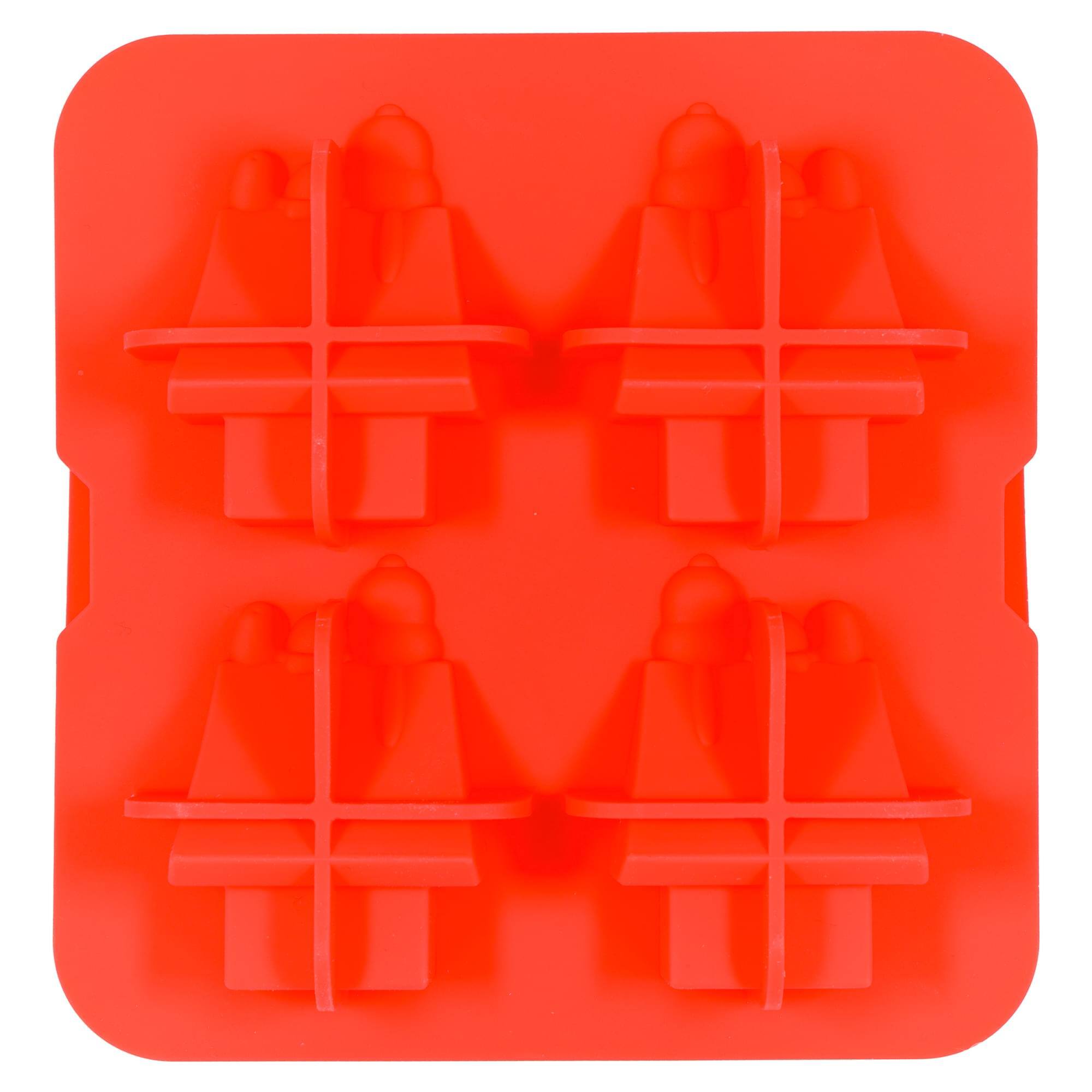 Alt View 3. ICUP - Peanuts Snoopy Doghouse Molded Silicone Ice Cube Tray | Makes 4 - Red.