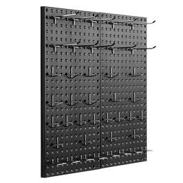 VEVOR - Metal Pegboard Panels,24" x 12" Pegboard,2 Panels,Heavy Duty Peg Board Wall Organizer with Accessories,for Living Room - Black