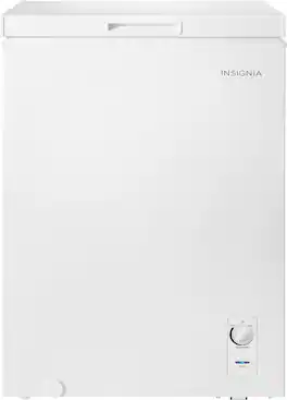Insignia™ - 5.1 Cu. Ft. Manual Defrost Garage-Ready Chest Freezer - White