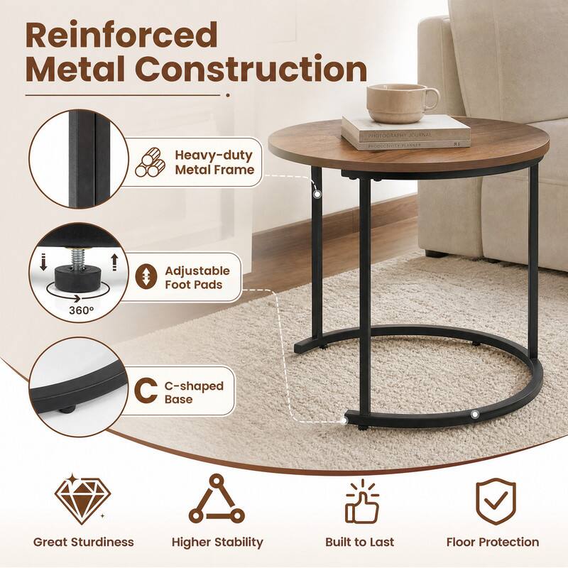 Reinforced Metal Construction

Heavy-duty Metal Frame

Adjustable Foot Pads

360° C-shaped Base

Great Sturdiness

Higher Stability

Built to Last

Floor Protection