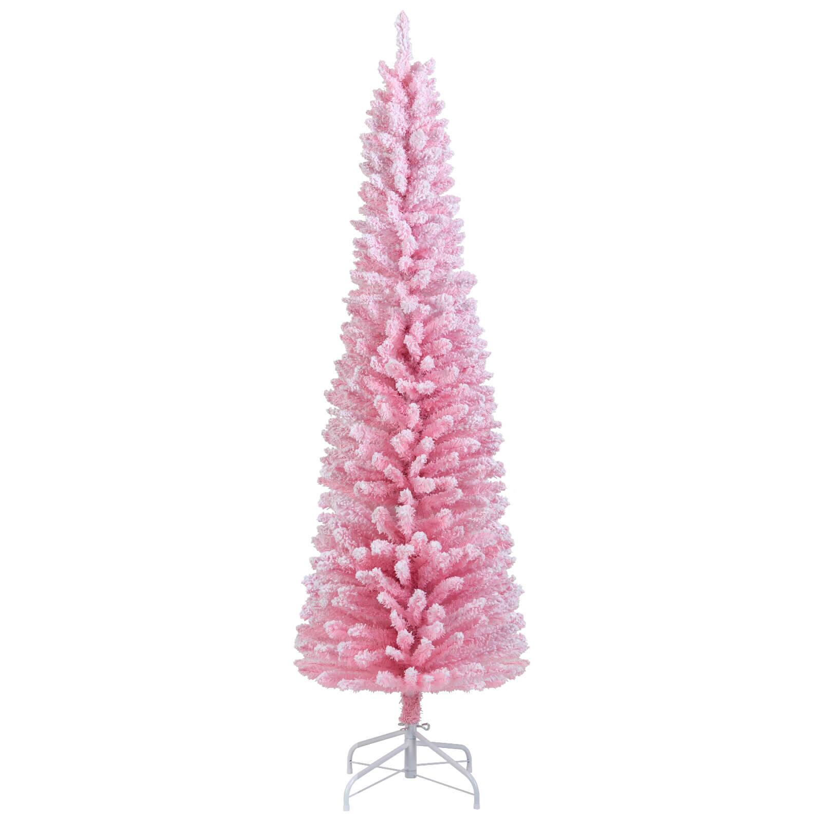 Alt View 9. Costway - Costway 6 FT Artificial Christmas Tree with 328 Branch Tips & Folding Metal Stand for Home - Pink.
