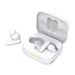 SKRAN - Wireless Bluetooth Earbuds, Waterproof, Long Battery Life, Noise-Canceling - for Commuting, Office, Gym - White