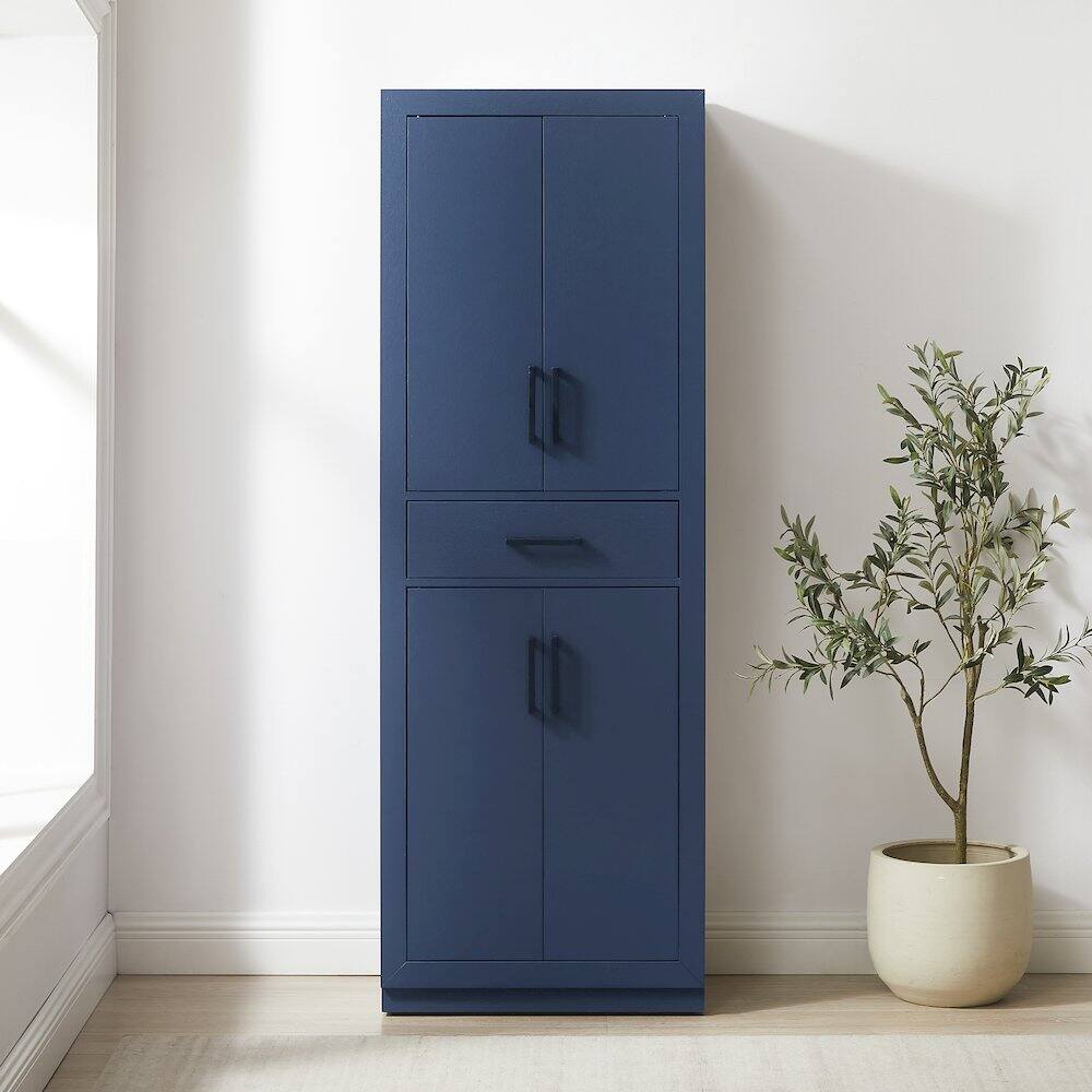 Alt View 7. Crosley Furniture - Isla Kitchen Storage Pantry - Navy.