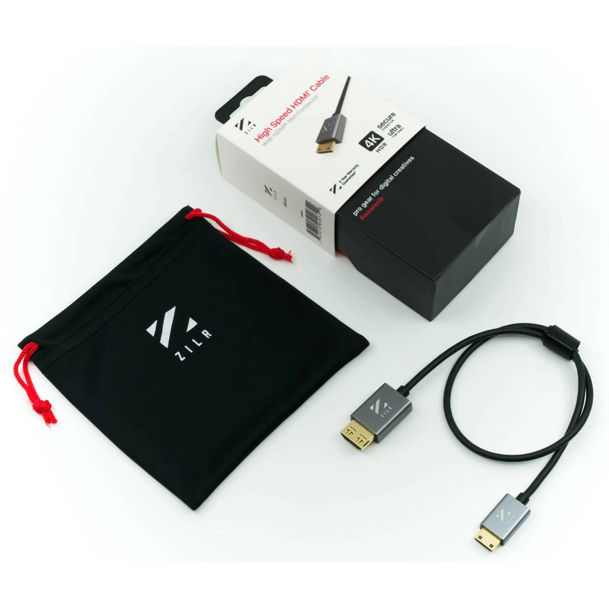 Cable HDMI ZILA High Speed  
secure ultra 4K HDR digital creatives for pro #wearezilr gear  
ZILR  
11  
ZILM