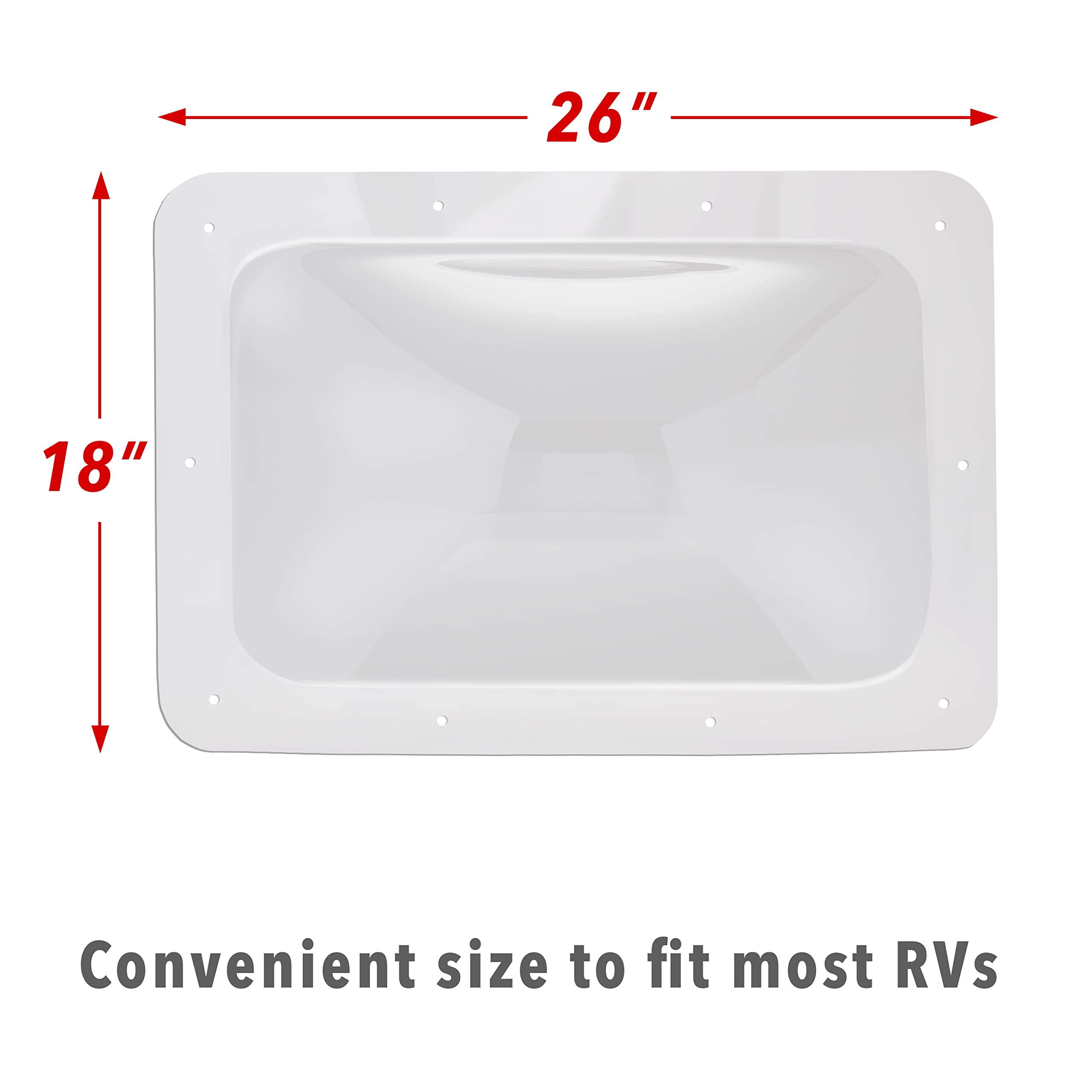 26" x 18" Convenient size to fit most RVs