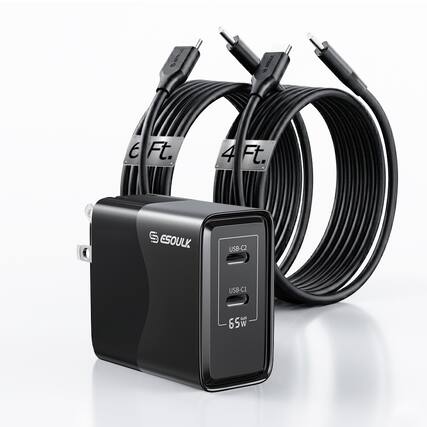 SOULK
USB-C1
USB-C2
GaN
65W
4 Ft.
6 Ft.
