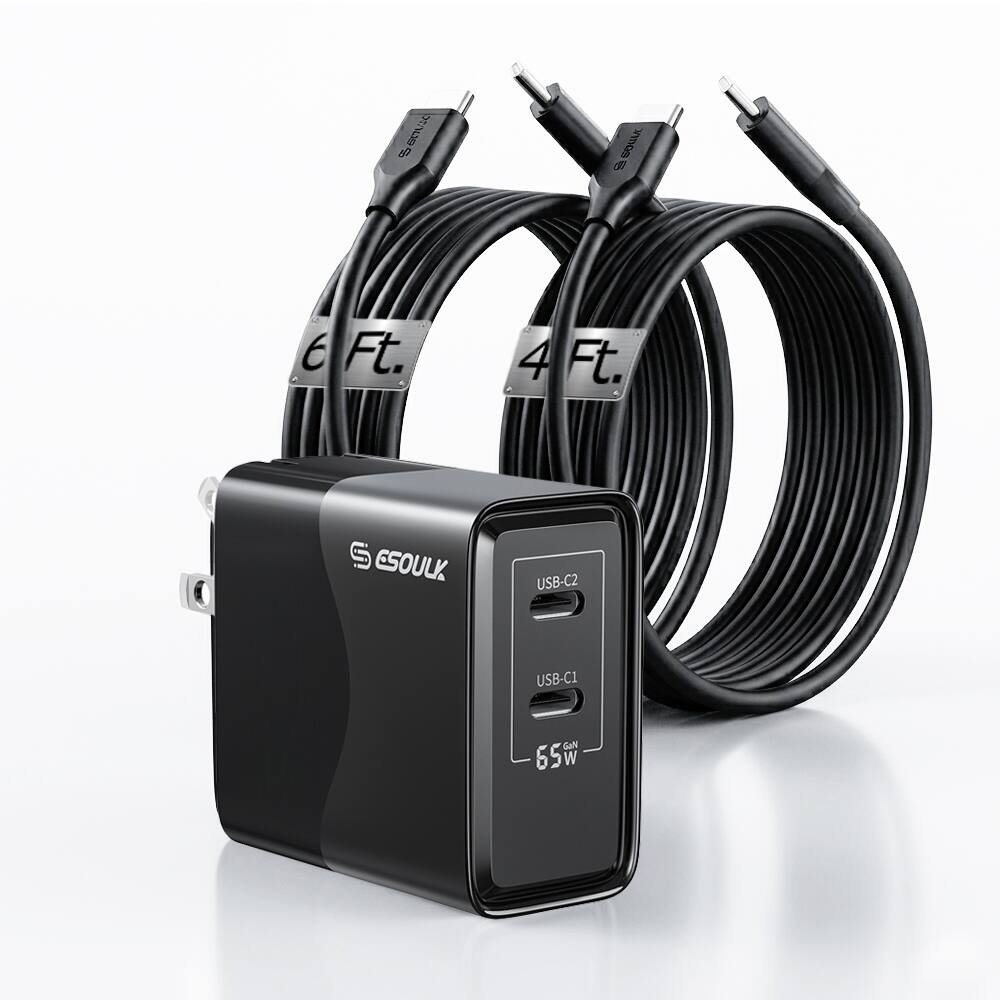 SOULK  
USB-C1  
USB-C2  
GaN  
65W  
4 Ft.  
6 Ft.