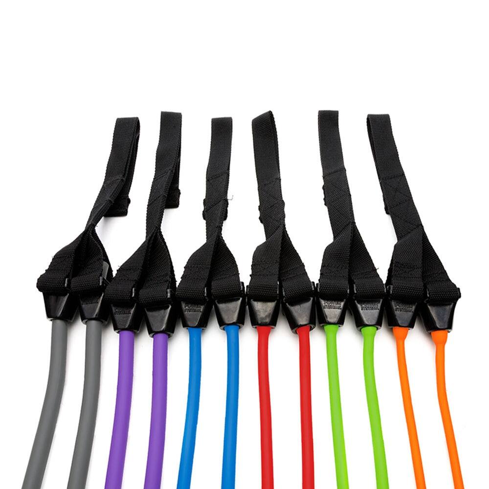 Alt View 1. Power Systems - Double Cords V-Shaped Resistance Tube - Heavy (11-22 lbs) Resistance Band - Light Blue.